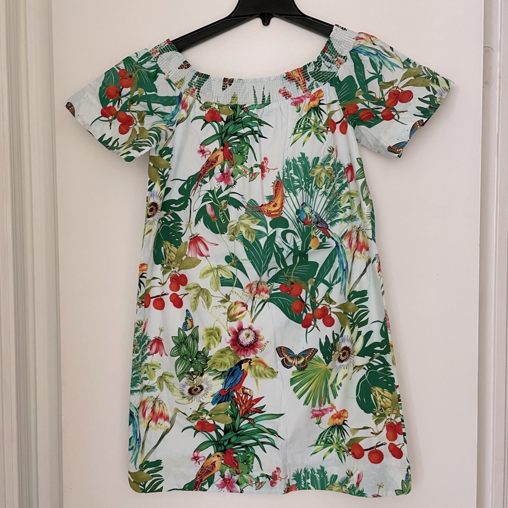 J crew tropical poplin cotton dress size 6